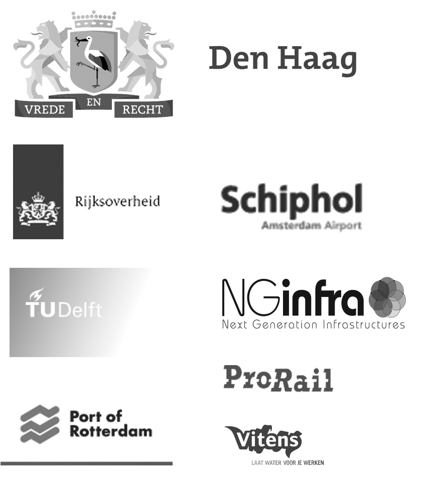 gemeente Den Haag, Rijksoverheid, Schiphol, TU Delfd. Port of Rotterdam, Next Generation Infrasctructures